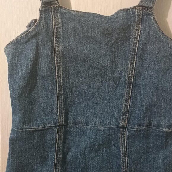 Art Class/Mini Dress/Girls XXL 18/Blue Denim/Square Neck Trendy Cute - Picture 7 of 10